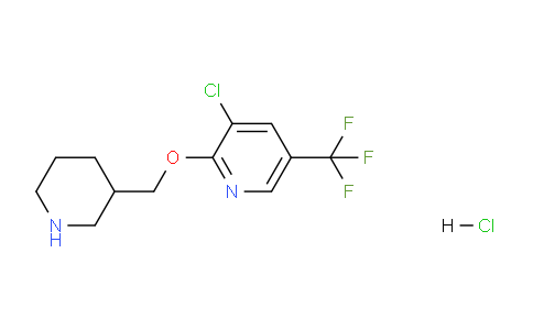 CAS No. 1417793-17-9, 3-Chloro-2-(piperidin-3-ylmethoxy)-5-(trifluoromethyl)pyridine hydrochloride