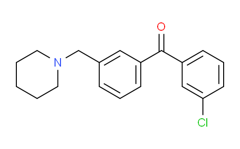 CAS No. 898792-96-6, 3-Chloro-3'-piperidinomethyl benzophenone