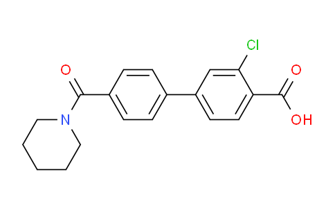 CAS No. 1261981-60-5, 3-Chloro-4'-(piperidine-1-carbonyl)-[1,1'-biphenyl]-4-carboxylic acid