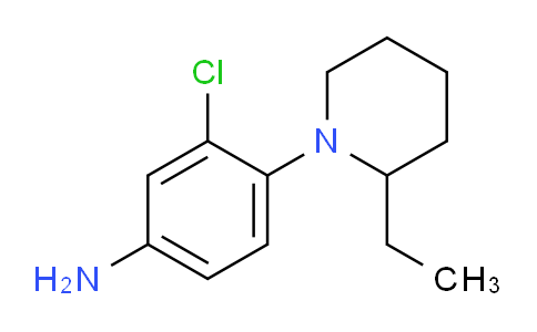 CAS No. 946668-90-2, 3-Chloro-4-(2-ethylpiperidin-1-yl)aniline