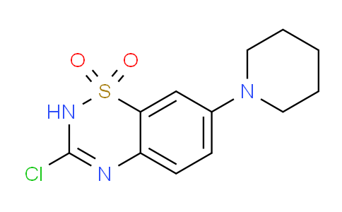 CAS No. 1437453-83-2, 3-Chloro-7-(piperidin-1-yl)-2H-benzo[e][1,2,4]thiadiazine 1,1-dioxide