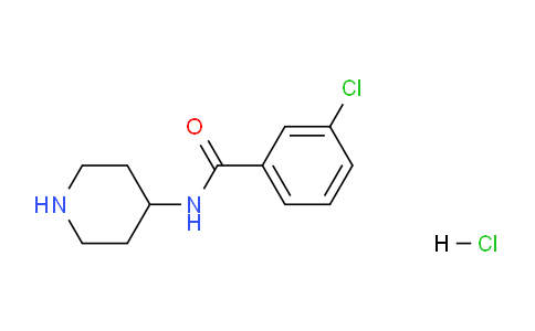 CAS No. 1349709-02-9, 3-Chloro-N-(piperidin-4-yl)benzamide hydrochloride