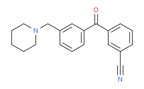 CAS No. 898792-70-6, 3-Cyano-3'-piperidinomethyl benzophenone
