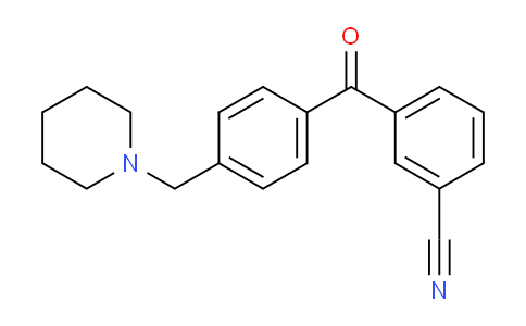 CAS No. 898771-08-9, 3-Cyano-4'-piperidinomethyl benzophenone