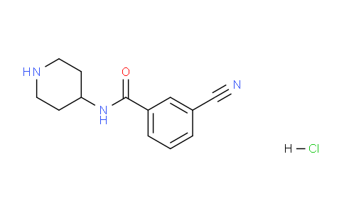 CAS No. 1286275-58-8, 3-Cyano-N-(piperidin-4-yl)benzamide hydrochloride