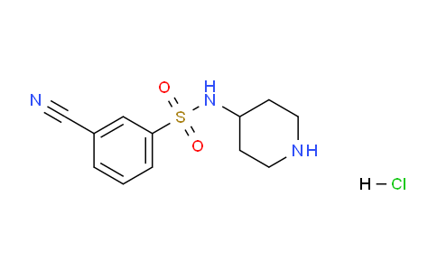 CAS No. 1286274-75-6, 3-Cyano-N-(piperidin-4-yl)benzenesulfonamide hydrochloride