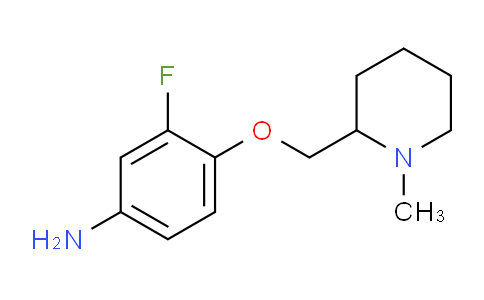 CAS No. 937598-51-1, 3-Fluoro-4-((1-methylpiperidin-2-yl)methoxy)aniline