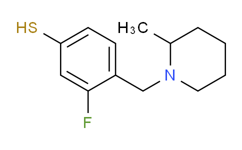 CAS No. 1443302-64-4, 3-Fluoro-4-((2-methylpiperidin-1-yl)methyl)benzenethiol