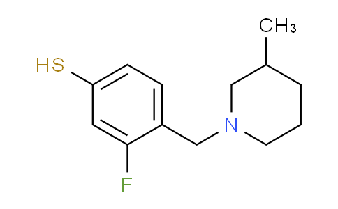 CAS No. 1443337-03-8, 3-Fluoro-4-((3-methylpiperidin-1-yl)methyl)benzenethiol