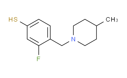 CAS No. 1443351-23-2, 3-Fluoro-4-((4-methylpiperidin-1-yl)methyl)benzenethiol