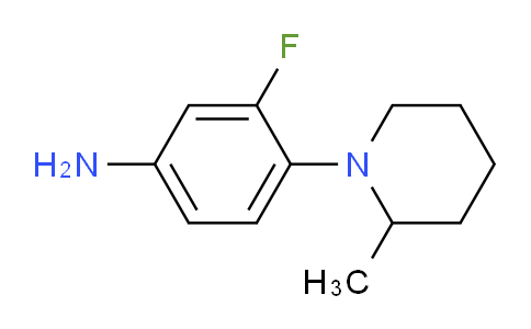 CAS No. 952906-53-5, 3-Fluoro-4-(2-methylpiperidin-1-yl)aniline