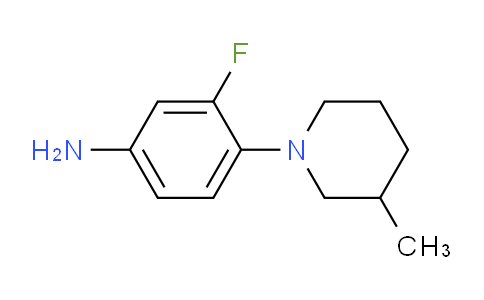CAS No. 937597-19-8, 3-Fluoro-4-(3-methylpiperidin-1-yl)aniline