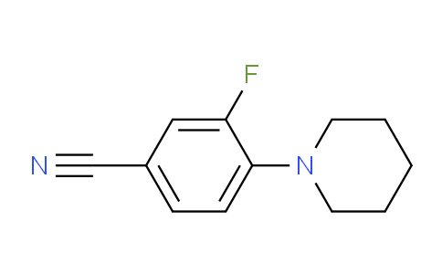 CAS No. 505080-54-6, 3-Fluoro-4-(piperidin-1-yl)benzonitrile