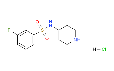 CAS No. 1233955-09-3, 3-Fluoro-N-(piperidin-4-yl)benzenesulfonamide hydrochloride
