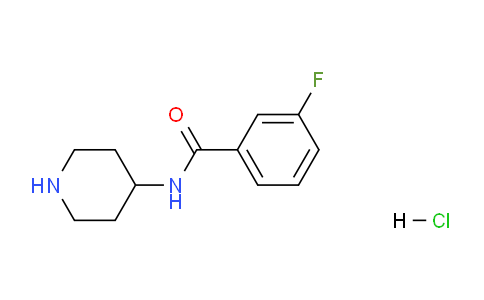 CAS No. 1233955-48-0, 3-Fluoro-N-(piperidine-4-yl)benzamide hydrochloride