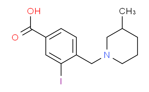 CAS No. 1131614-84-0, 3-Iodo-4-((3-methylpiperidin-1-yl)methyl)benzoic acid