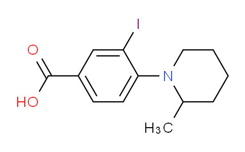 CAS No. 1131614-59-9, 3-Iodo-4-(2-methylpiperidin-1-yl)benzoic acid