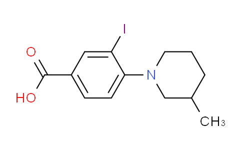 CAS No. 1131614-60-2, 3-Iodo-4-(3-methylpiperidin-1-yl)benzoic acid