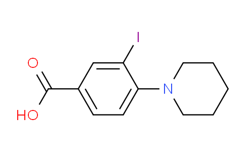 CAS No. 1131614-26-0, 3-Iodo-4-(piperidin-1-yl)benzoic acid