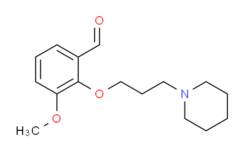 CAS No. 883546-90-5, 3-Methoxy-2-(3-(piperidin-1-yl)propoxy)benzaldehyde