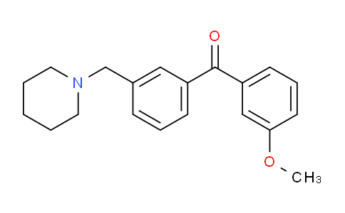 CAS No. 898792-64-8, 3-Methoxy-3'-piperidinomethyl benzophenone