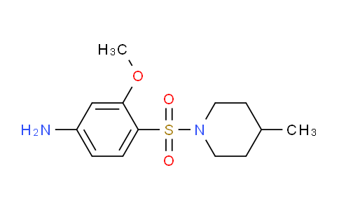 CAS No. 436091-53-1, 3-Methoxy-4-((4-methylpiperidin-1-yl)sulfonyl)aniline