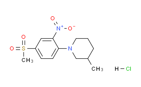 CAS No. 1170534-84-5, 3-Methyl-1-(4-(methylsulfonyl)-2-nitrophenyl)piperidine hydrochloride