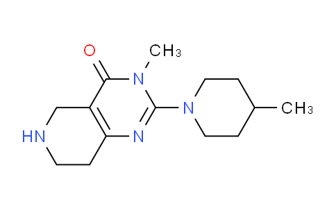 CAS No. 1707735-06-5, 3-Methyl-2-(4-methylpiperidin-1-yl)-5,6,7,8-tetrahydropyrido[4,3-d]pyrimidin-4(3H)-one