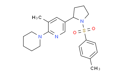 CAS No. 1352517-23-7, 3-Methyl-2-(piperidin-1-yl)-5-(1-tosylpyrrolidin-2-yl)pyridine