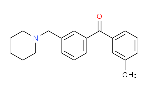 CAS No. 898792-58-0, 3-Methyl-3'-piperidinomethyl benzophenone