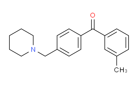 CAS No. 898770-95-1, 3-Methyl-4'-piperidinomethyl benzophenone