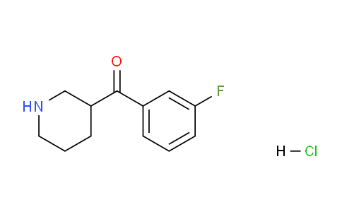 CAS No. 852212-51-2, 3-[(3-Fluorophenyl)carbonyl]piperidine HCl