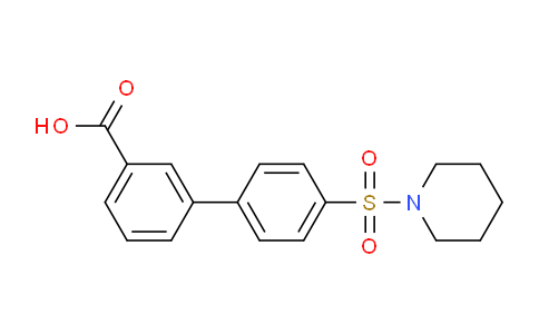 CAS No. 1261889-61-5, 4'-(Piperidin-1-ylsulfonyl)-[1,1'-biphenyl]-3-carboxylic acid