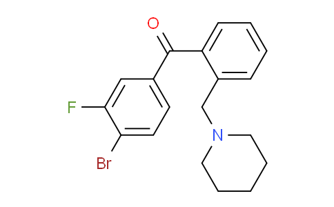 CAS No. 898773-39-2, 4'-Bromo-3'-fluoro-2-piperidinomethyl benzophenone