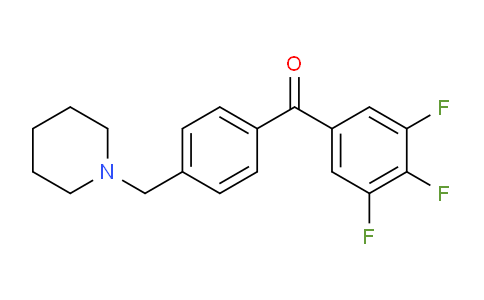 CAS No. 898775-69-4, 4'-Piperidinomethyl-3,4,5-trifluorobenzophenone