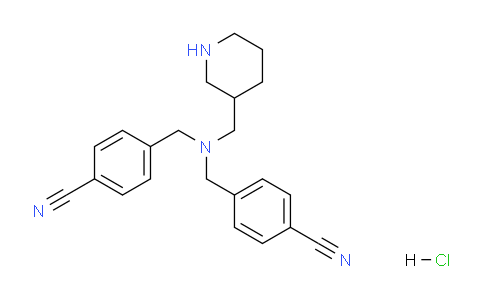 CAS No. 1353985-11-1, 4,4'-(((Piperidin-3-ylmethyl)azanediyl)bis(methylene))dibenzonitrile hydrochloride