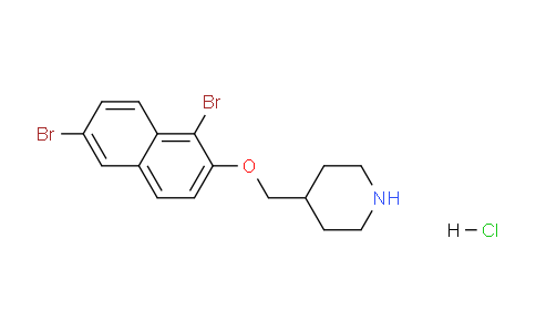 CAS No. 1220035-26-6, 4-(((1,6-Dibromonaphthalen-2-yl)oxy)methyl)piperidine hydrochloride