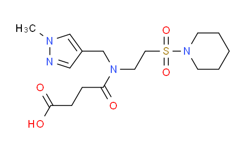 CAS No. 1010865-18-5, 4-(((1-Methyl-1H-pyrazol-4-yl)methyl)(2-(piperidin-1-ylsulfonyl)ethyl)amino)-4-oxobutanoic acid