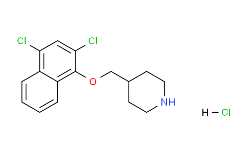 CAS No. 1220032-69-8, 4-(((2,4-Dichloronaphthalen-1-yl)oxy)methyl)piperidine hydrochloride
