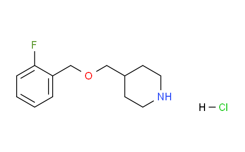 CAS No. 614731-80-5, 4-(((2-Fluorobenzyl)oxy)methyl)piperidine hydrochloride