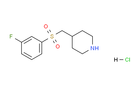 CAS No. 1417793-33-9, 4-(((3-Fluorophenyl)sulfonyl)methyl)piperidine hydrochloride