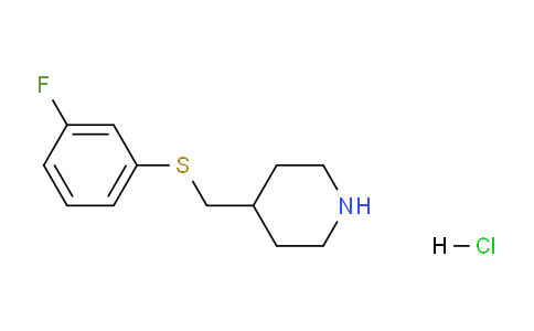 CAS No. 1353963-00-4, 4-(((3-Fluorophenyl)thio)methyl)piperidine hydrochloride