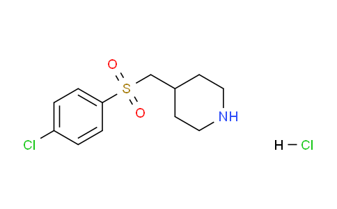 CAS No. 1289387-34-3, 4-(((4-Chlorophenyl)sulfonyl)methyl)piperidine hydrochloride