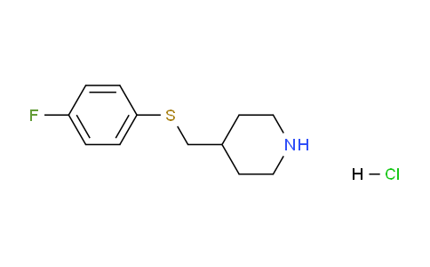 CAS No. 1289384-72-0, 4-(((4-Fluorophenyl)thio)methyl)piperidine hydrochloride