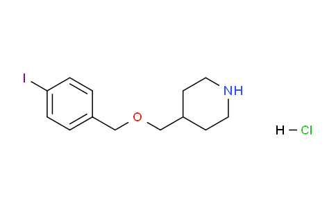 CAS No. 1220020-08-5, 4-(((4-Iodobenzyl)oxy)methyl)piperidine hydrochloride