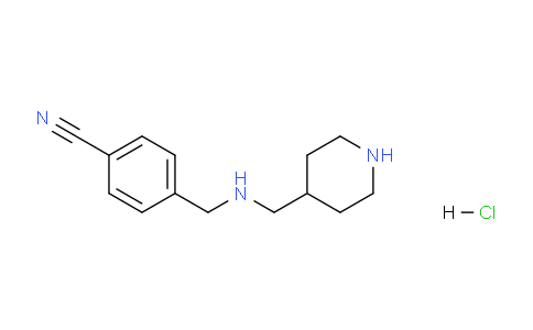 CAS No. 1353974-17-0, 4-(((Piperidin-4-ylmethyl)amino)methyl)benzonitrile hydrochloride