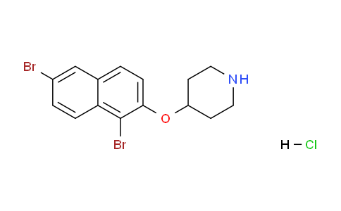 CAS No. 1220018-23-4, 4-((1,6-Dibromonaphthalen-2-yl)oxy)piperidine hydrochloride