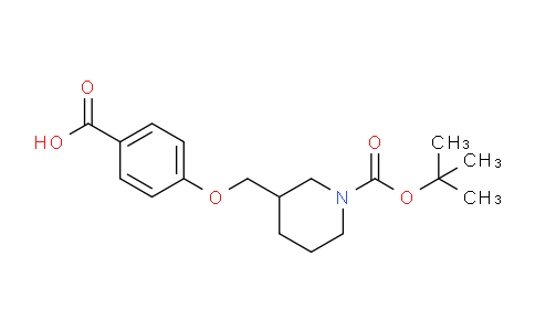 CAS No. 162045-40-1, 4-((1-(tert-Butoxycarbonyl)piperidin-3-yl)methoxy)benzoic acid