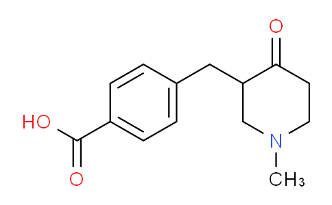 CAS No. 1956325-22-6, 4-((1-Methyl-4-oxopiperidin-3-yl)methyl)benzoic acid
