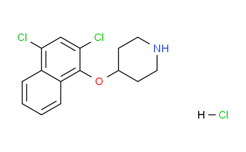 CAS No. 1219972-35-6, 4-((2,4-Dichloronaphthalen-1-yl)oxy)piperidine hydrochloride